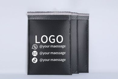 Good Quality Bubble Mailer Bag Bulk Envelopes Strong Adhesive Black Poly Plastic Bubble Bag For Shipping